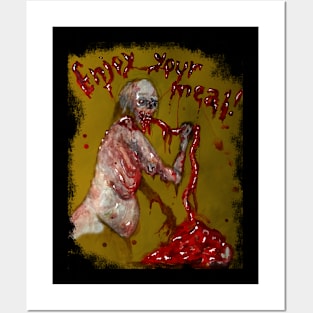Enjoy your meal with zombies Posters and Art